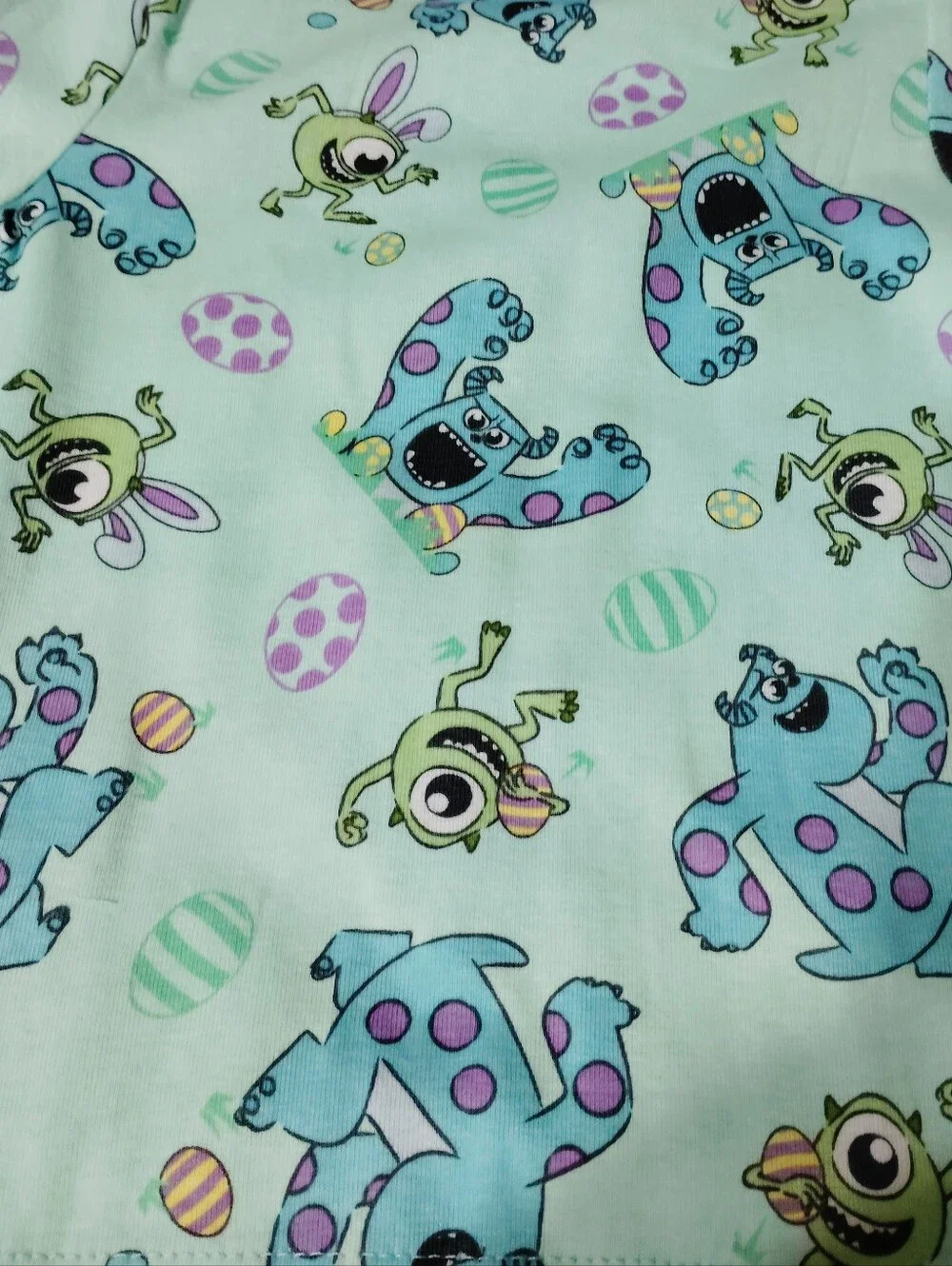 Disney Monsters, Inc. Sulley Mike Wazowski Easter Pajama Set